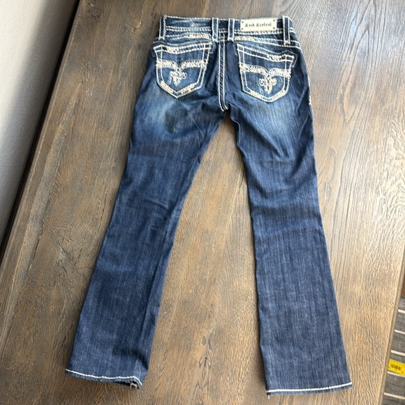ROCK REVIVAL (BUCKLE)™️ Women's Size 28x32 'AMY RHINESTONE ' Bootcut Jeans - Picture 3 of 16